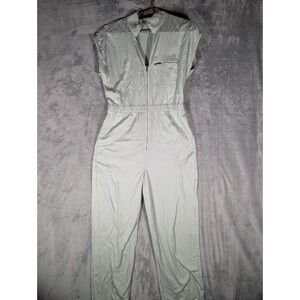 Madewell Womens Light Sage Green Cotton Twill Utility Zip Front Jumpsuit Size 0